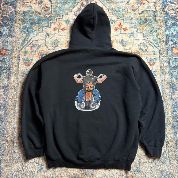 Vintage Toy Run Biker Hoodie Size XL - Picture 2 of 6